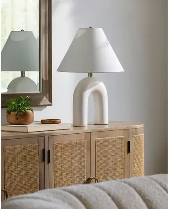 Tripp Ceramic Table Lamp - White