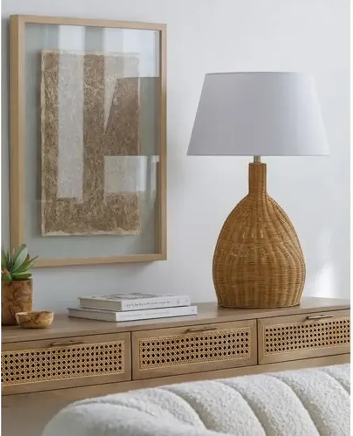 Abboot Rattan Table Lamp - Natural - Brown