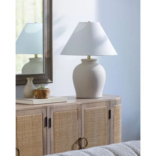 Loree Ceramic Table Lamp - Beige