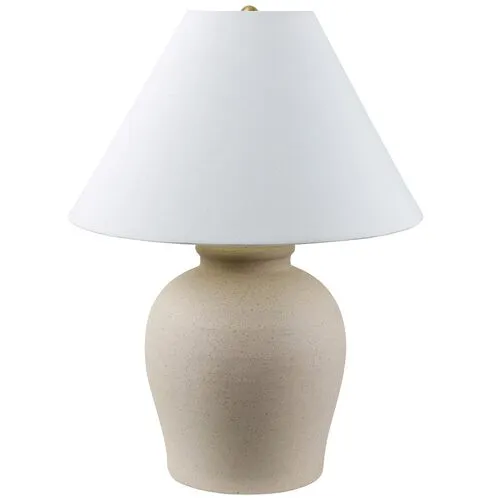 Loree Ceramic Table Lamp - Beige