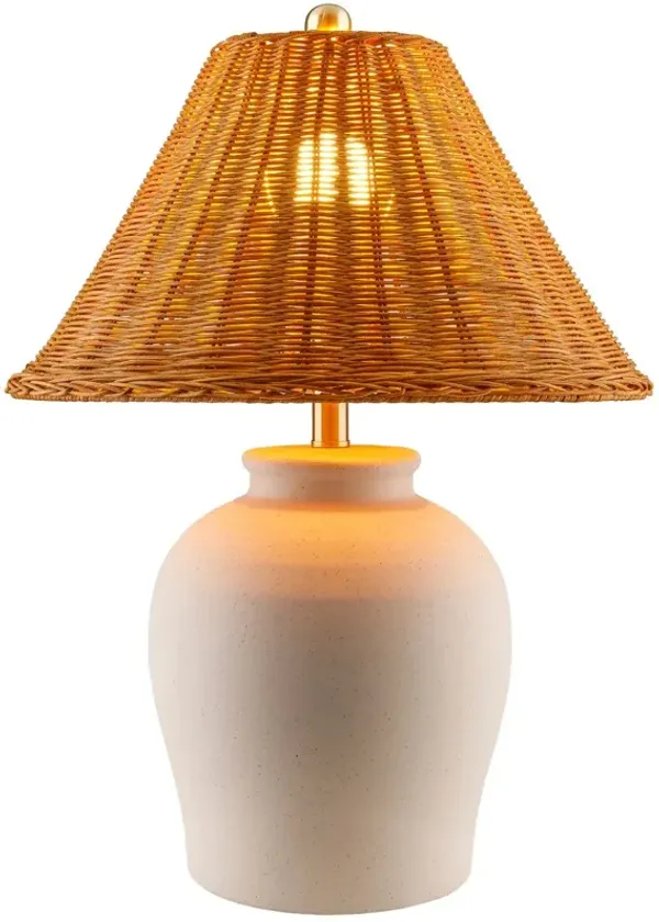 Loree Ceramic Table Lamp - Beige