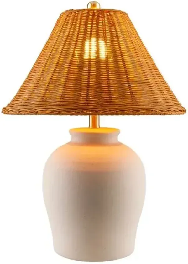 Loree Ceramic Table Lamp - Beige