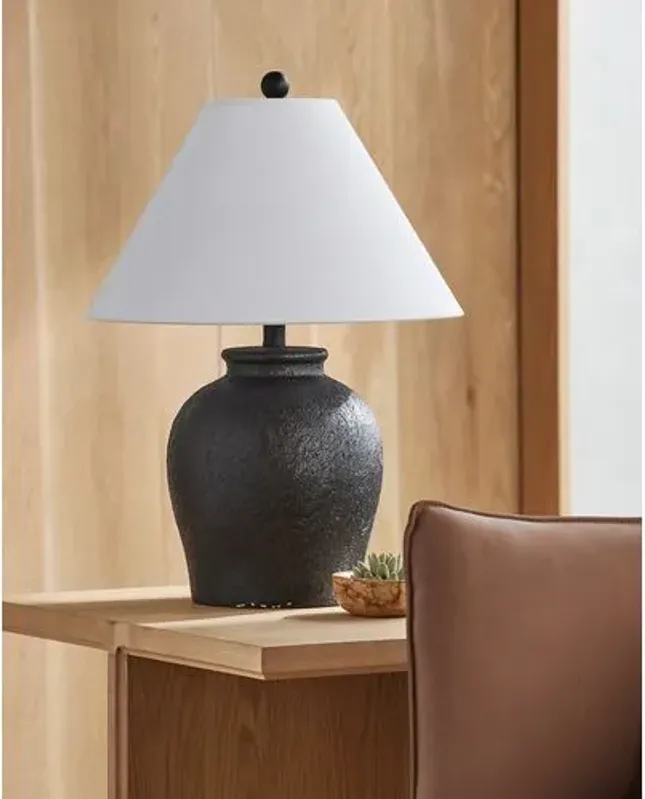 Jimmie Ceramic Table Lamp - Black