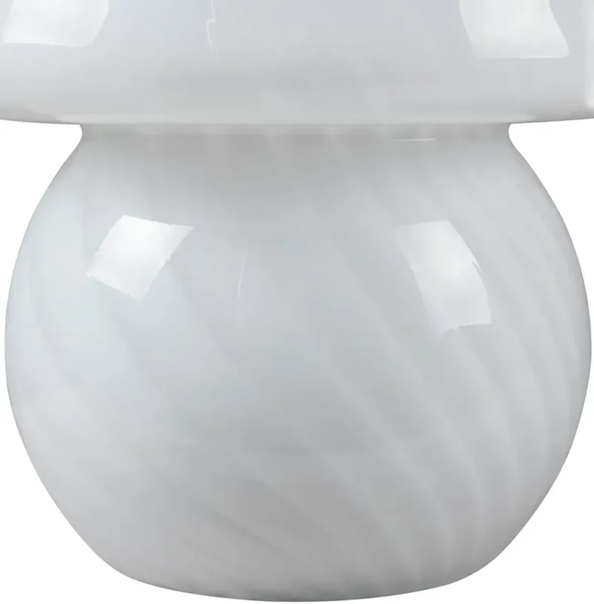 Ace Painted Glass Accent Table Lamp - White - 16Hx11Wx11D in