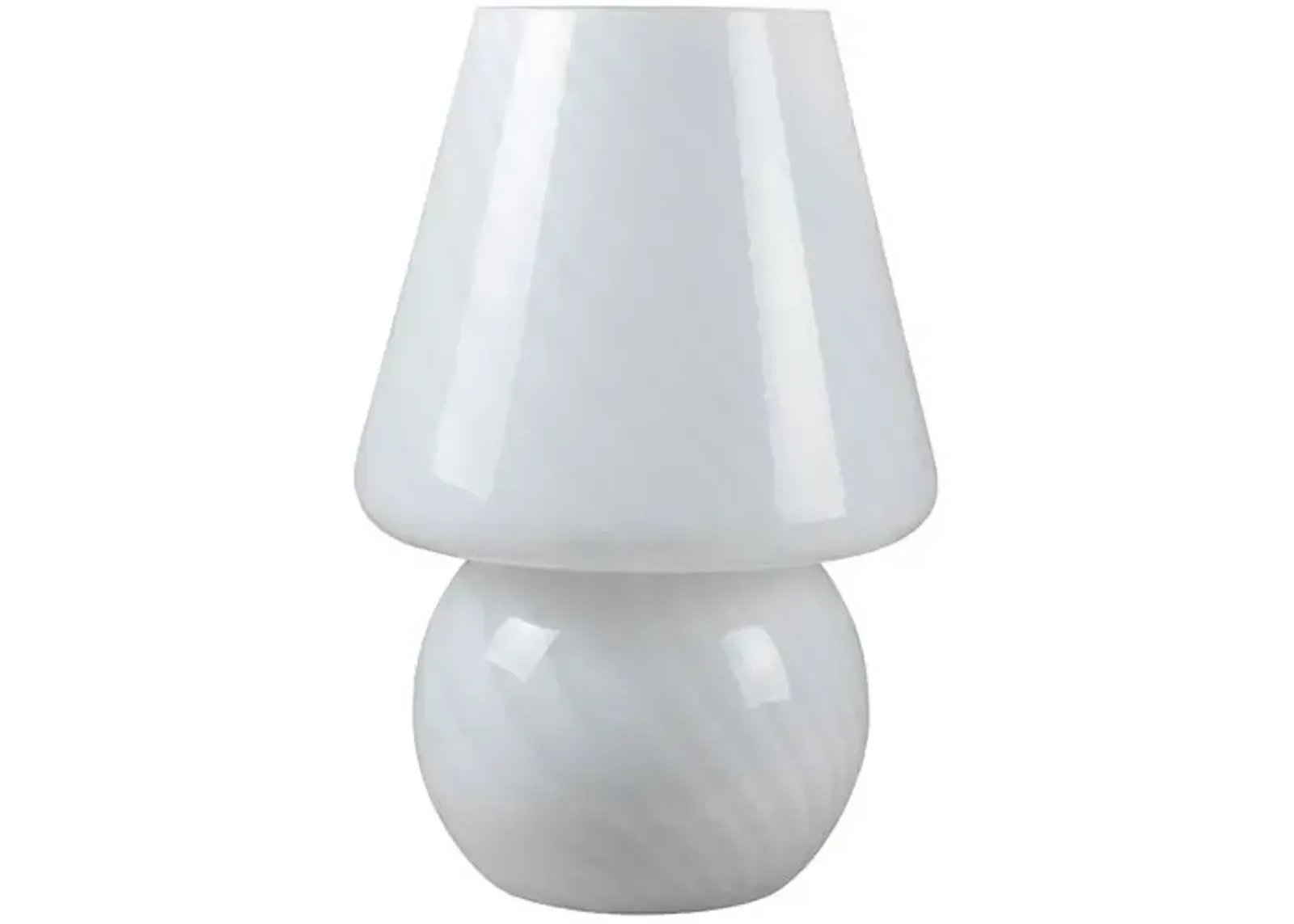 Ace Painted Glass Accent Table Lamp - White - 16Hx11Wx11D in