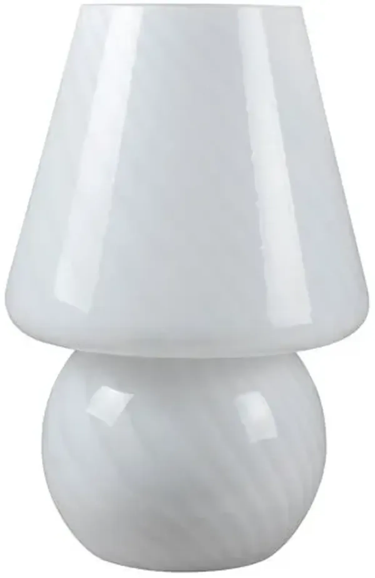 Ace Painted Glass Accent Table Lamp - White - 16Hx11Wx11D in