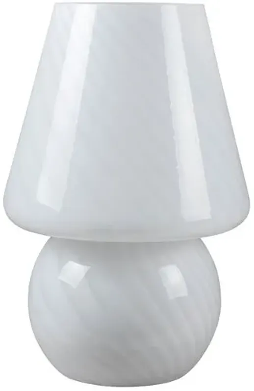 Ace Painted Glass Accent Table Lamp - White - 16Hx11Wx11D in