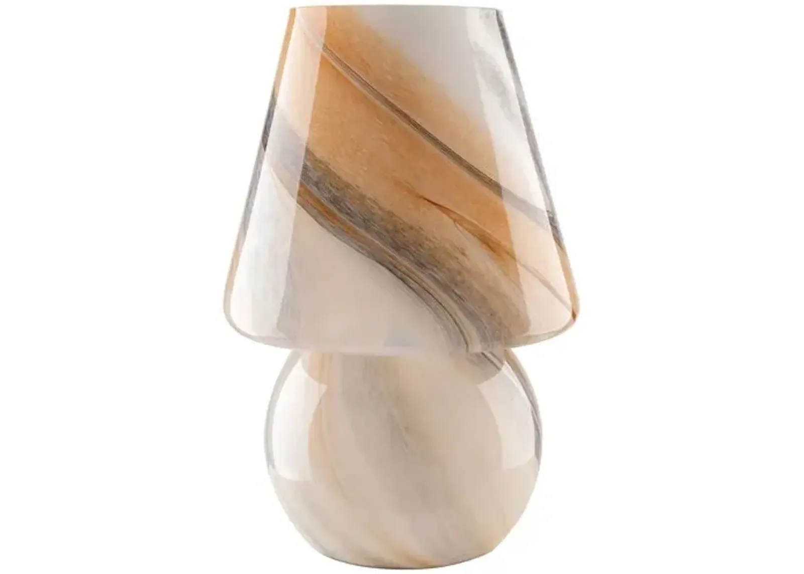 Ace Painted Glass Accent Table Lamp - Brown - 16Hx11Wx11D in