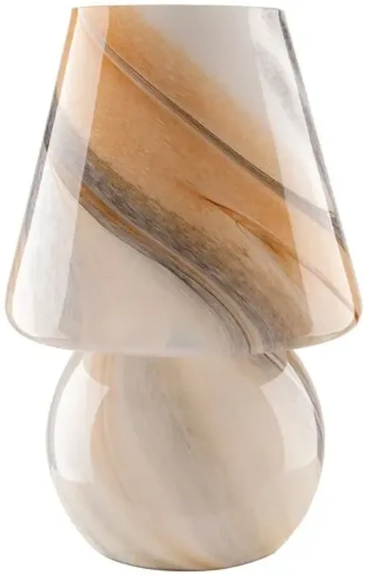 Ace Painted Glass Accent Table Lamp - Brown - 16Hx11Wx11D in