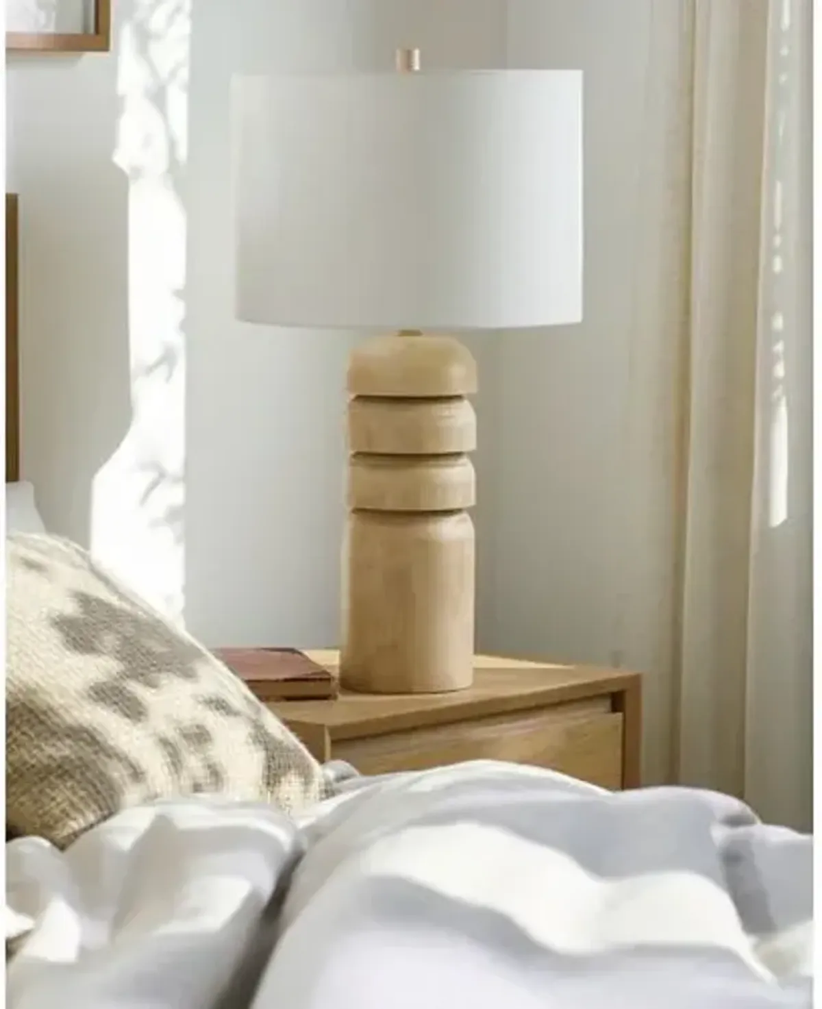 Beckley Resin Table Lamp - Natural - Brown