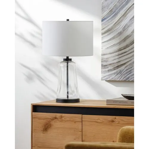 Anakin Glass Table Lamp - Black