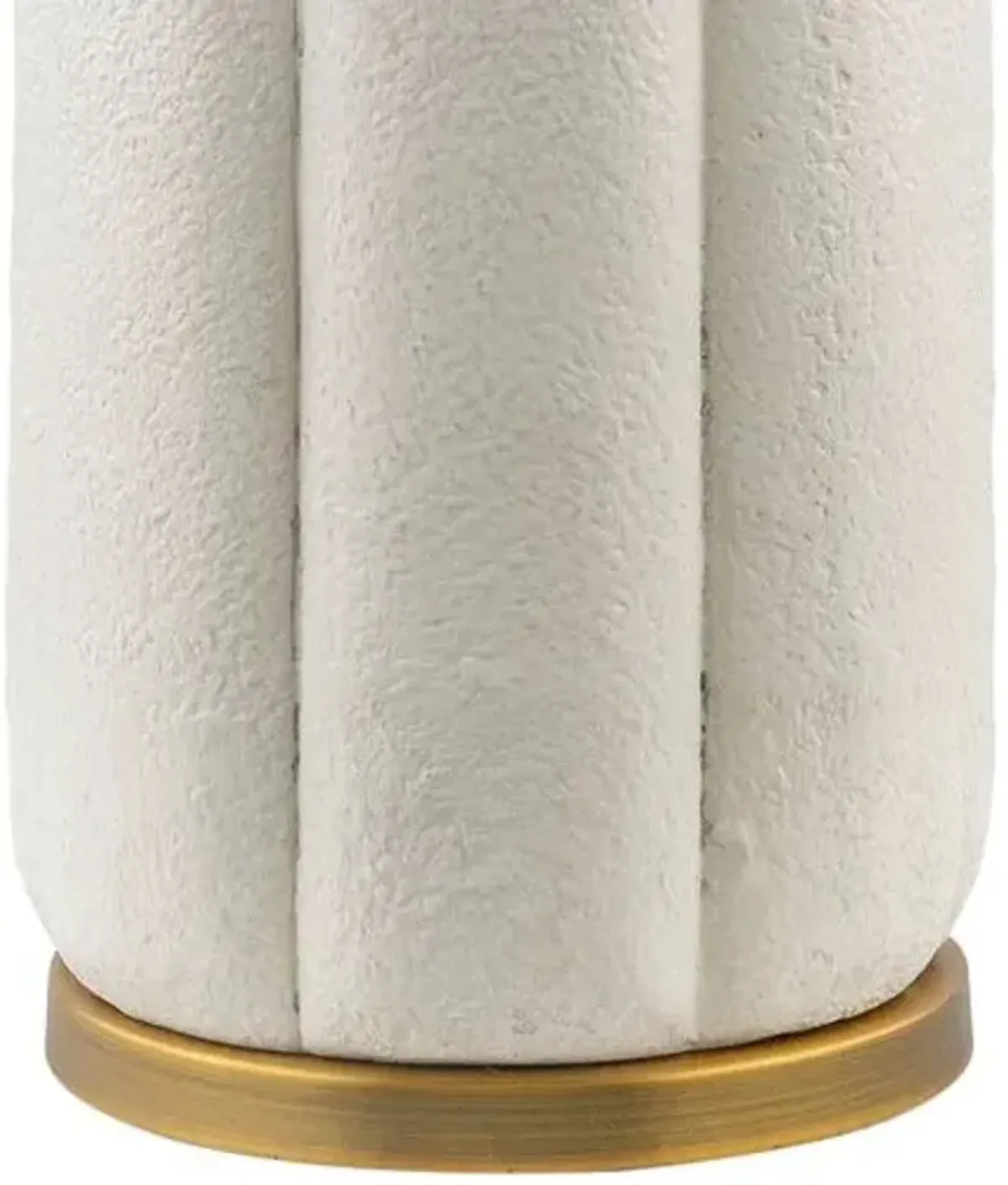 Ellory Textured Resin Table Lamp - White