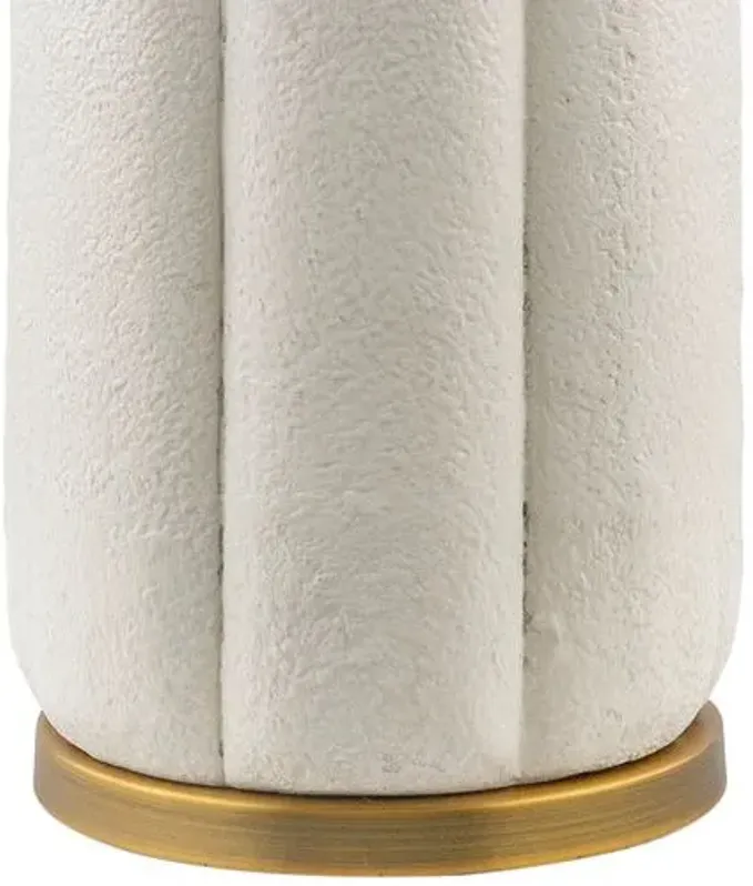 Ellory Textured Resin Table Lamp - White