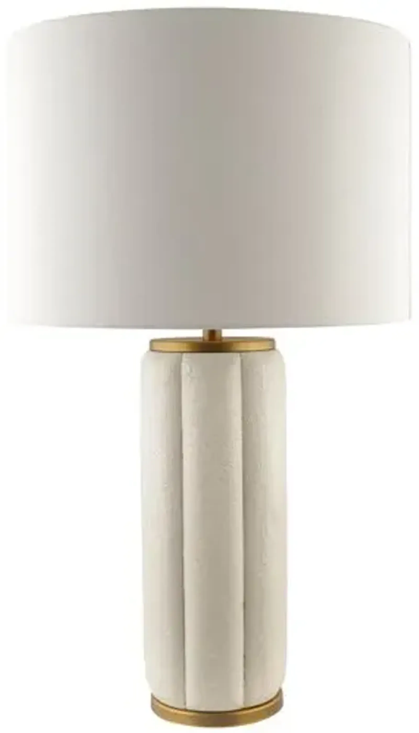 Ellory Textured Resin Table Lamp - White