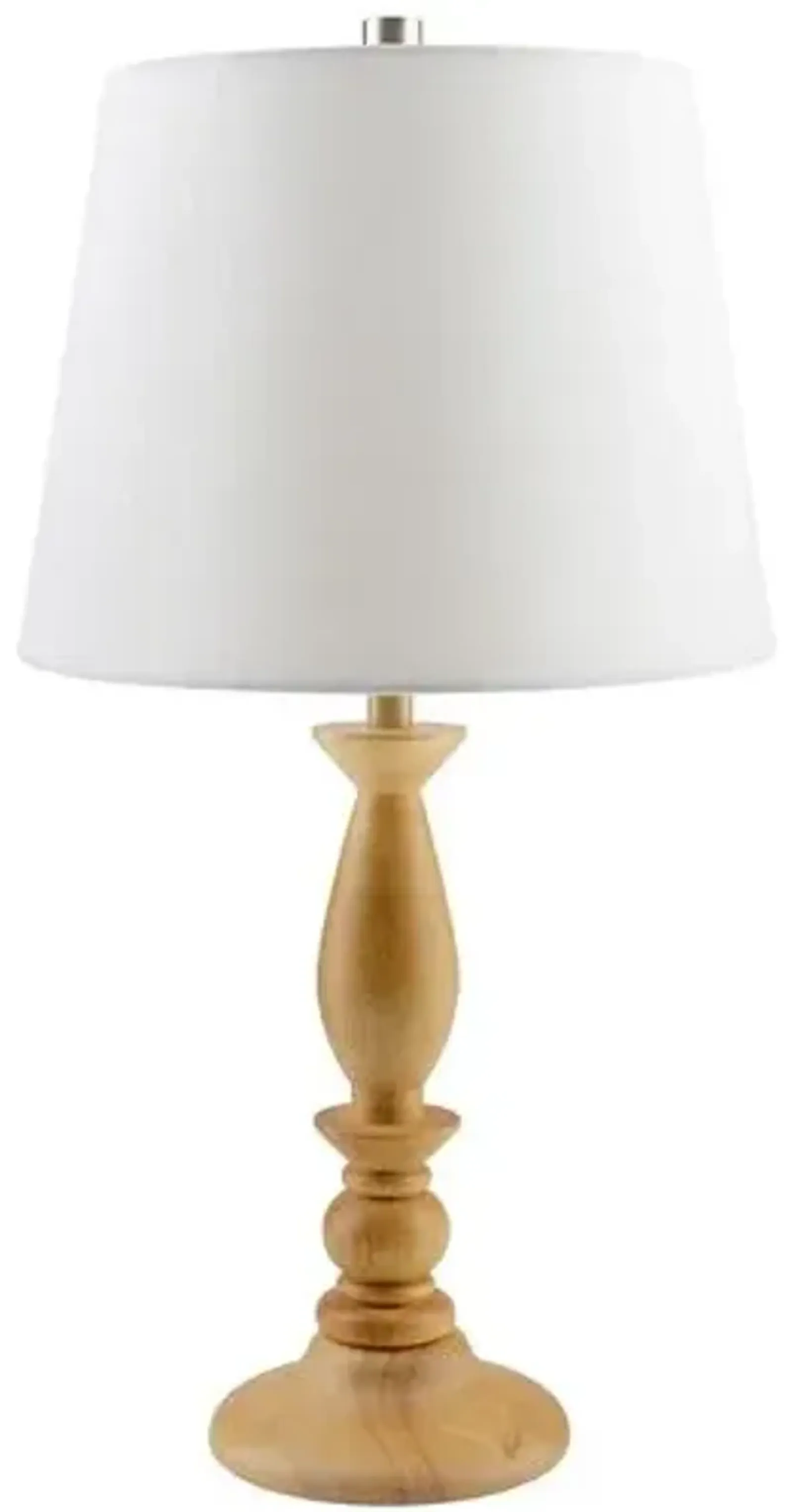 Edisto Painted Wood Table Lamp - Natural - Beige