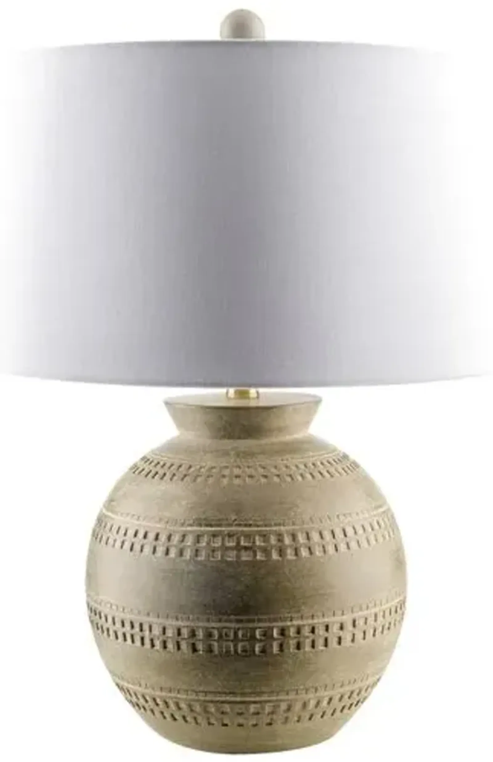 Cannon Painted Resin Table Lamp - Gray