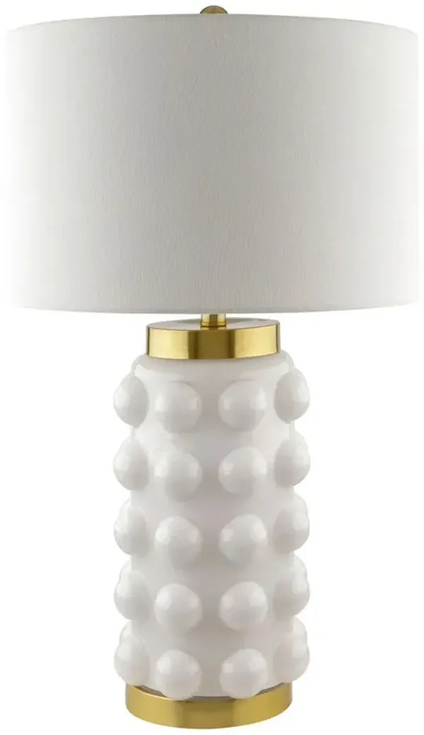Kade Painted Glass Table Lamp - White