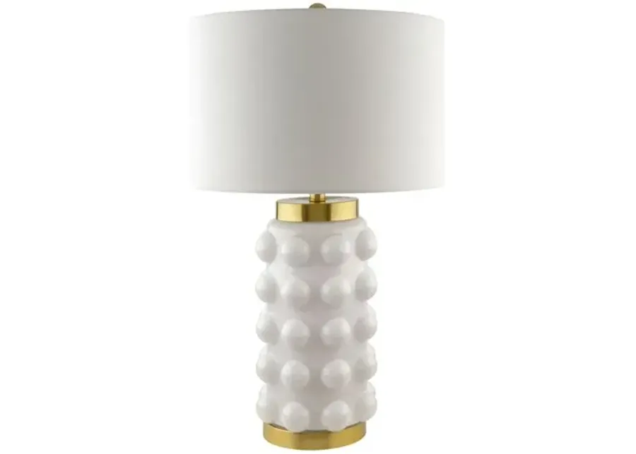 Kade Painted Glass Table Lamp - White