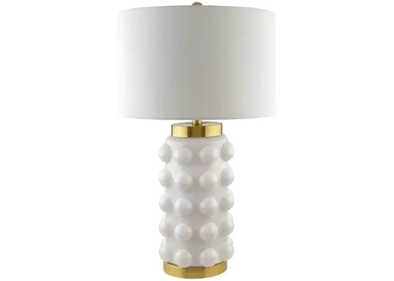 Kade Painted Glass Table Lamp - White