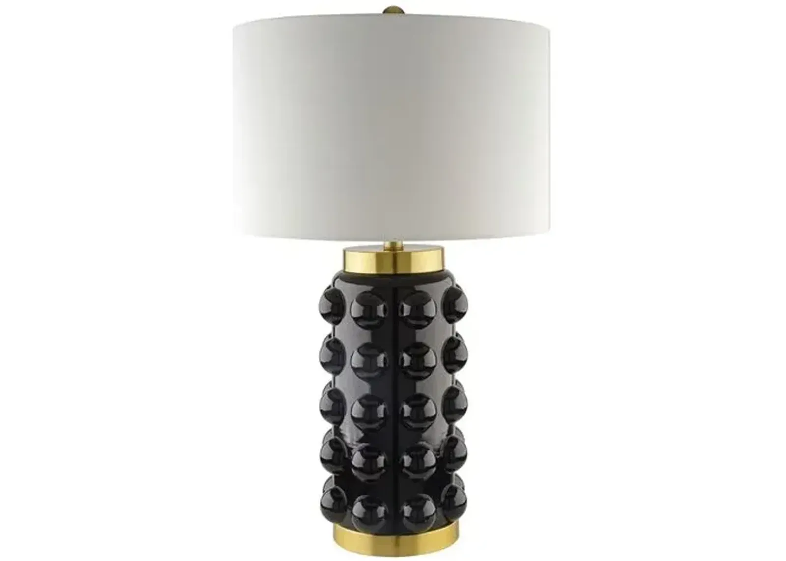 Kade Painted Glass Table Lamp - Black