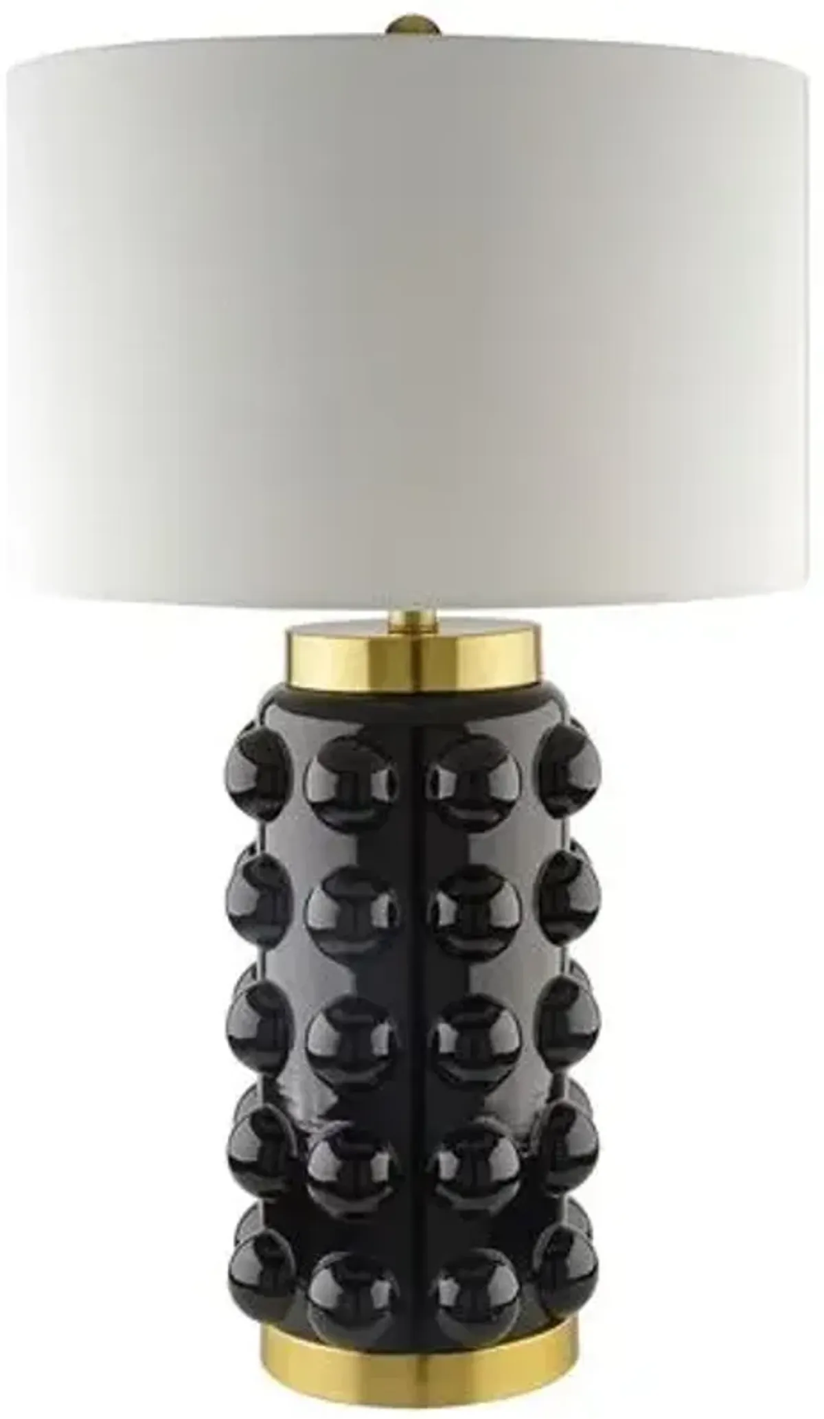 Kade Painted Glass Table Lamp - Black