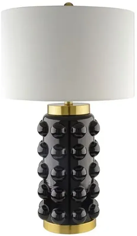 Kade Painted Glass Table Lamp - Black