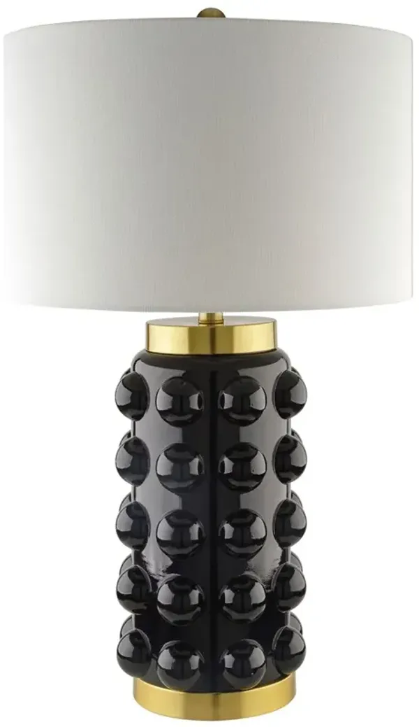 Kade Painted Glass Table Lamp - Black