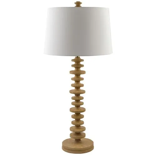 Clemente Resin Table Lamp - Brown