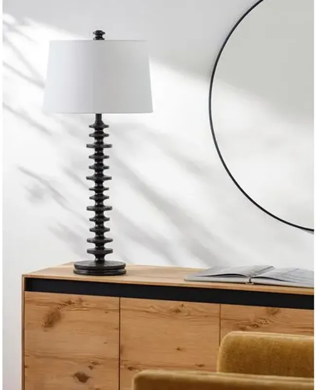 Clemente Resin Table Lamp - Black