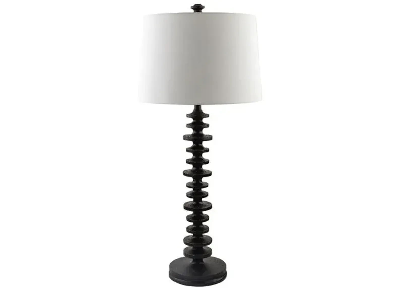 Clemente Resin Table Lamp - Black