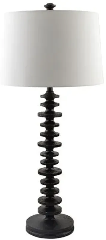 Clemente Resin Table Lamp - Black