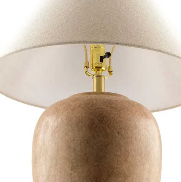 Koda Ceramic Table Lamp - Brown/Beige - Pink