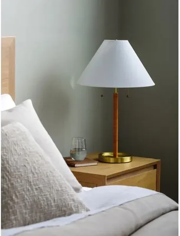 Trixie Table Lamp - Brass - Yellow