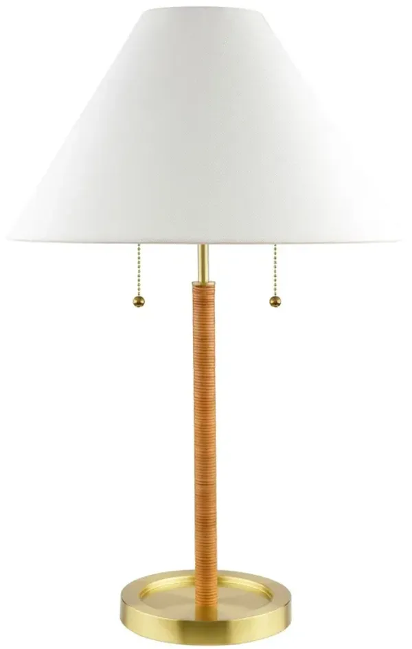Trixie Table Lamp - Brass - Yellow
