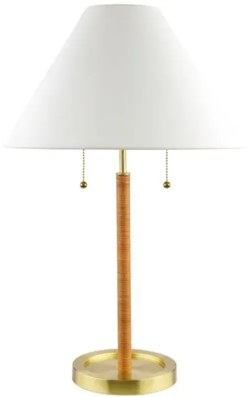 Trixie Table Lamp - Brass - Yellow