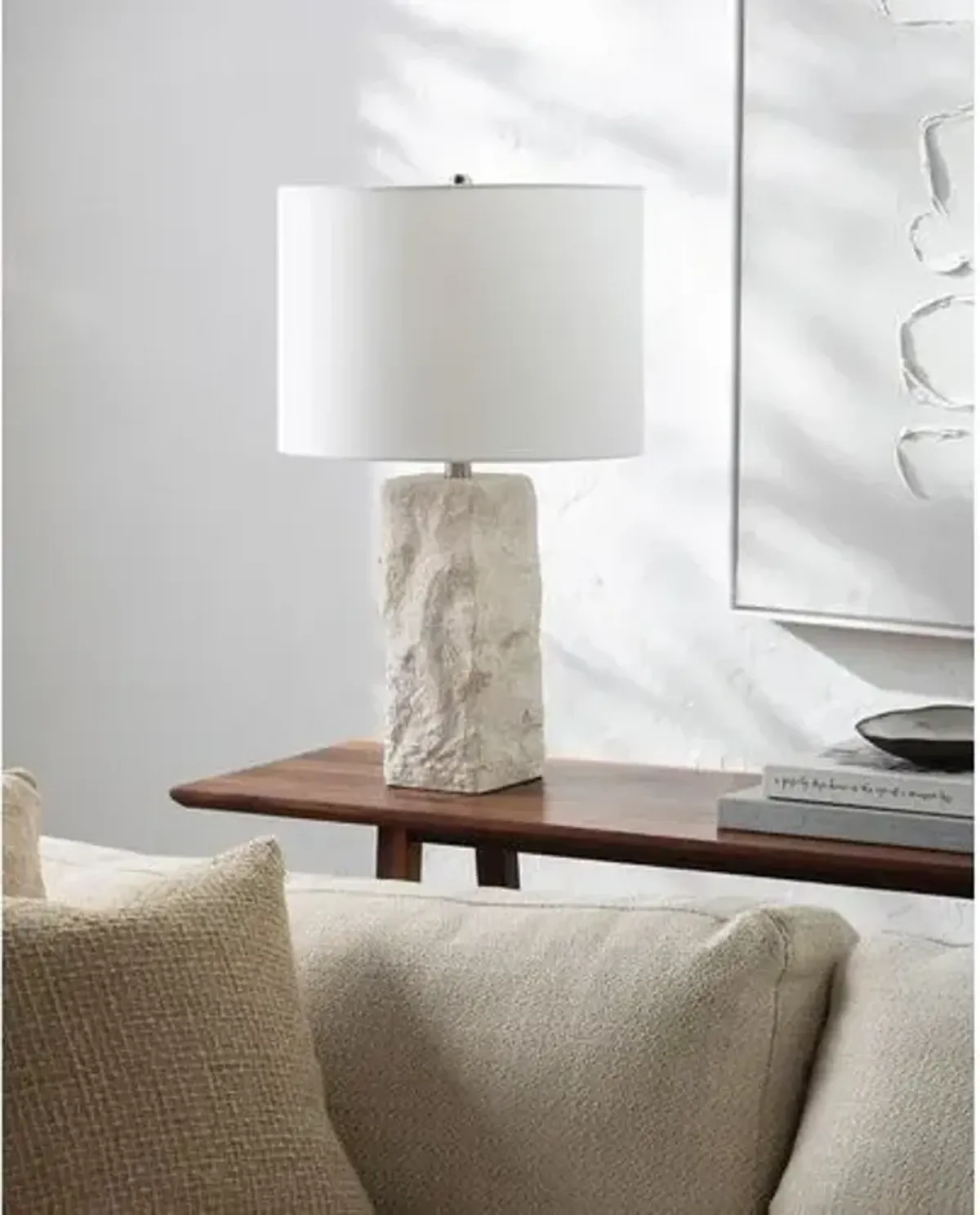 Darya Table Lamp - Textured White