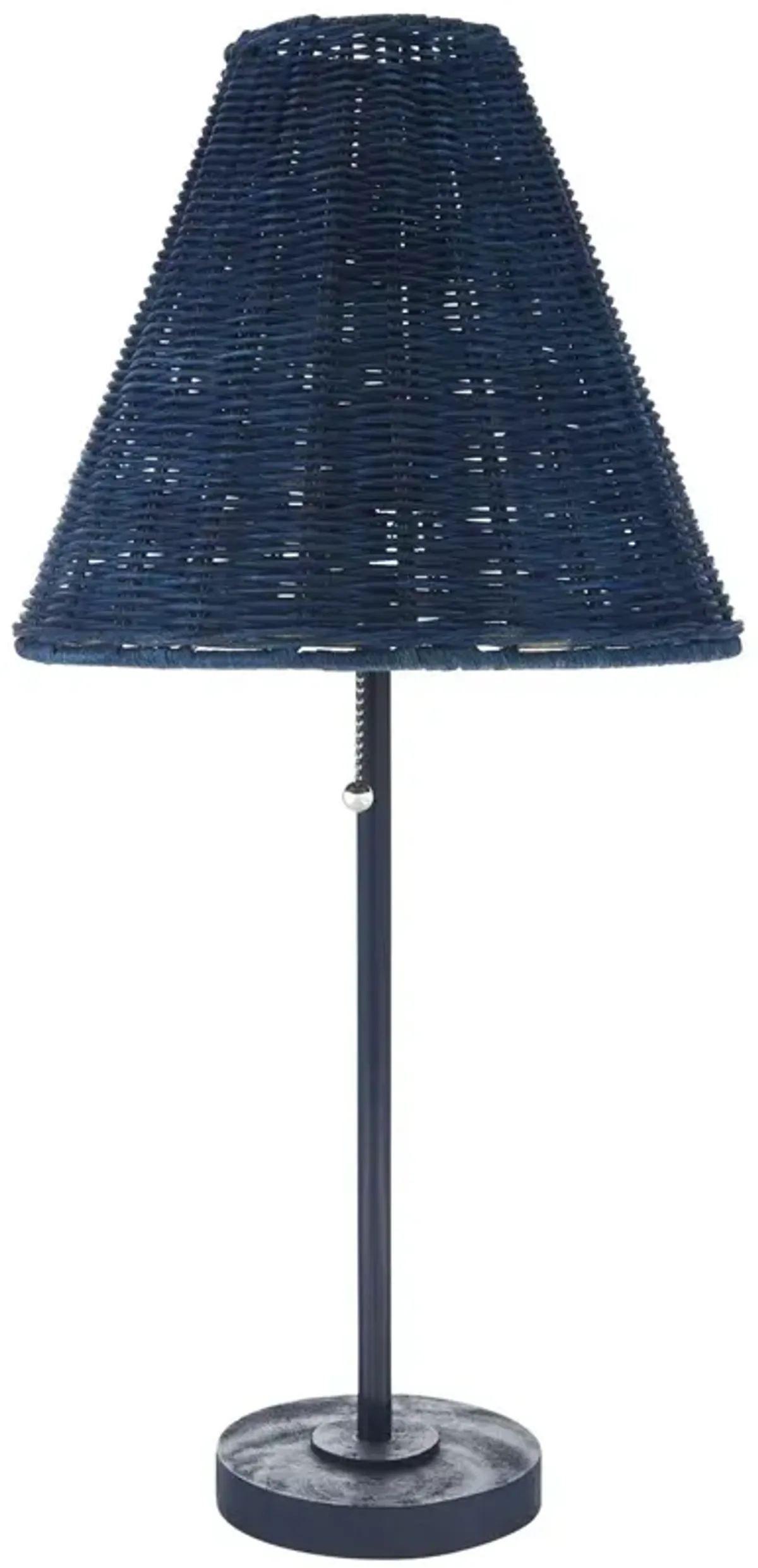 Caspian Rattan Accent Table Lamp - Blue - 23Hx5.25Wx5.25D in