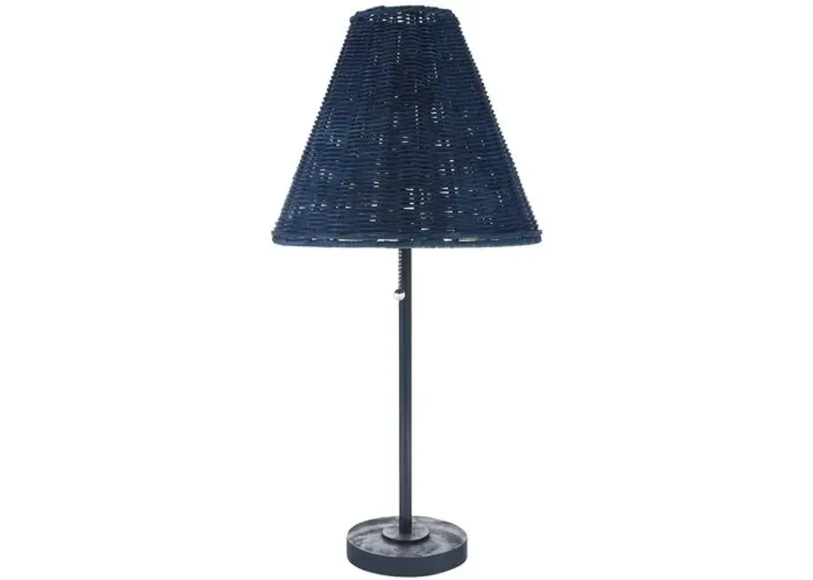 Caspian Rattan Accent Table Lamp - Blue - 23Hx5.25Wx5.25D in