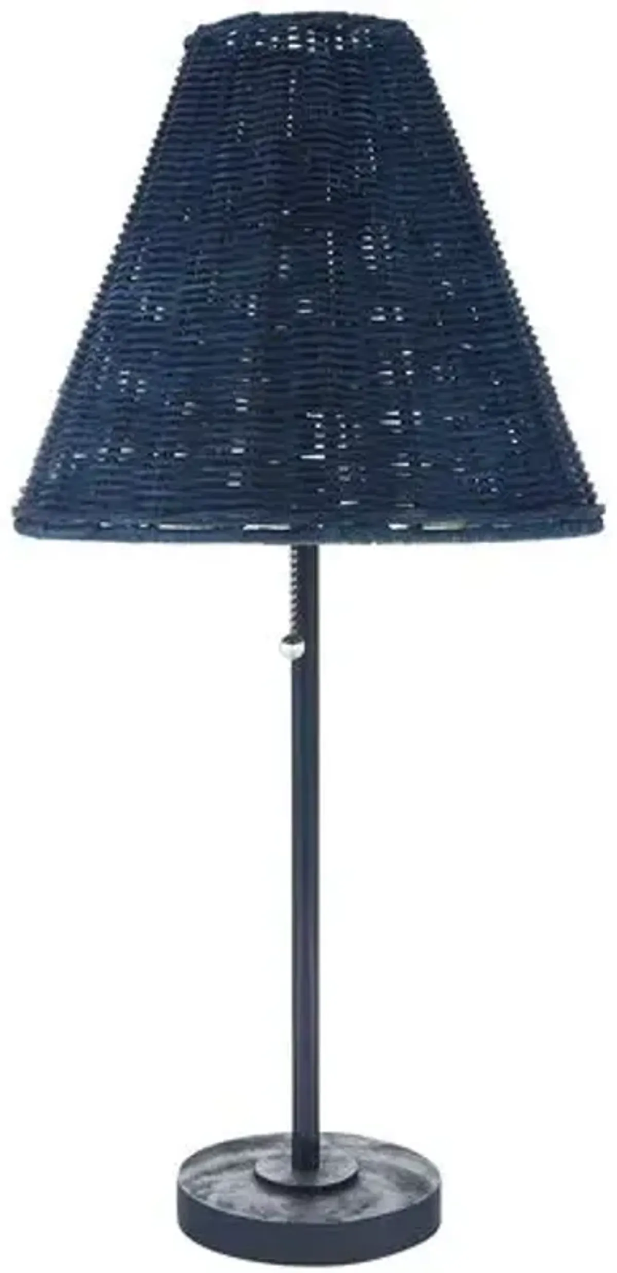 Caspian Rattan Accent Table Lamp - Blue - 23Hx5.25Wx5.25D in