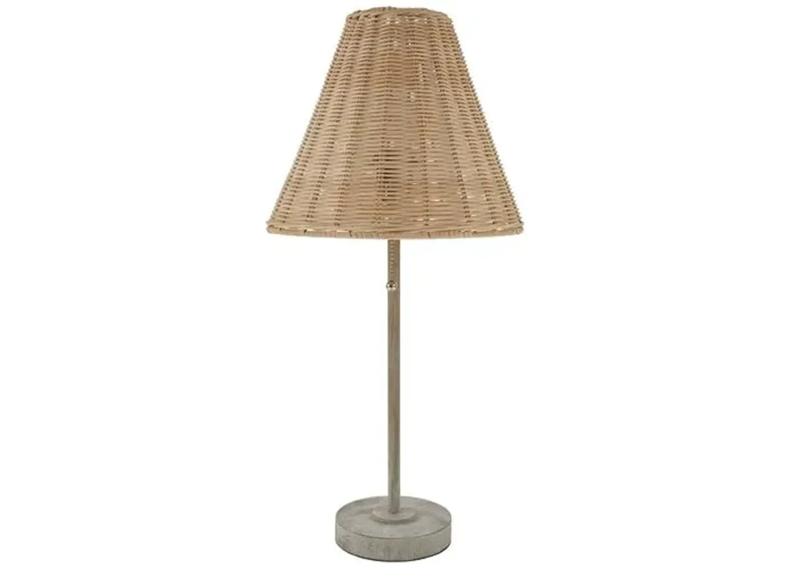 Caspian Rattan Accent Table Lamp - Brown - 23Hx5.25Wx5.25D in