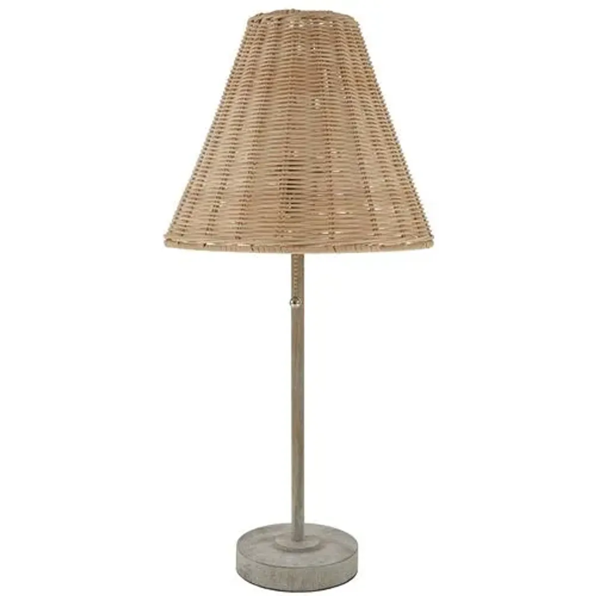 Caspian Rattan Accent Table Lamp - Brown - 23Hx5.25Wx5.25D in