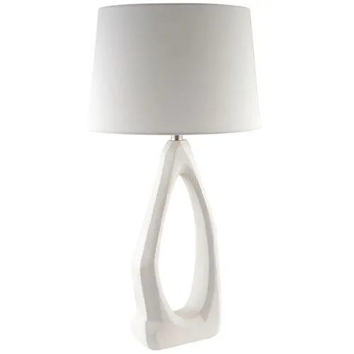 Valerie Resin Table Lamp - White