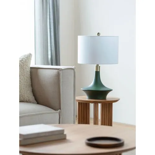 Xena Table Lamp - Dark Green/Gold