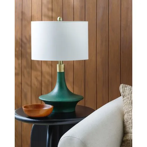 Xena Table Lamp - Dark Green/Gold