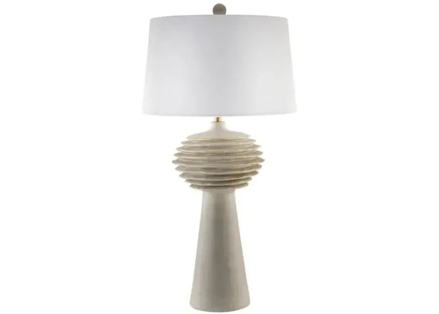 Kieran Resin Table Lamp - Gray