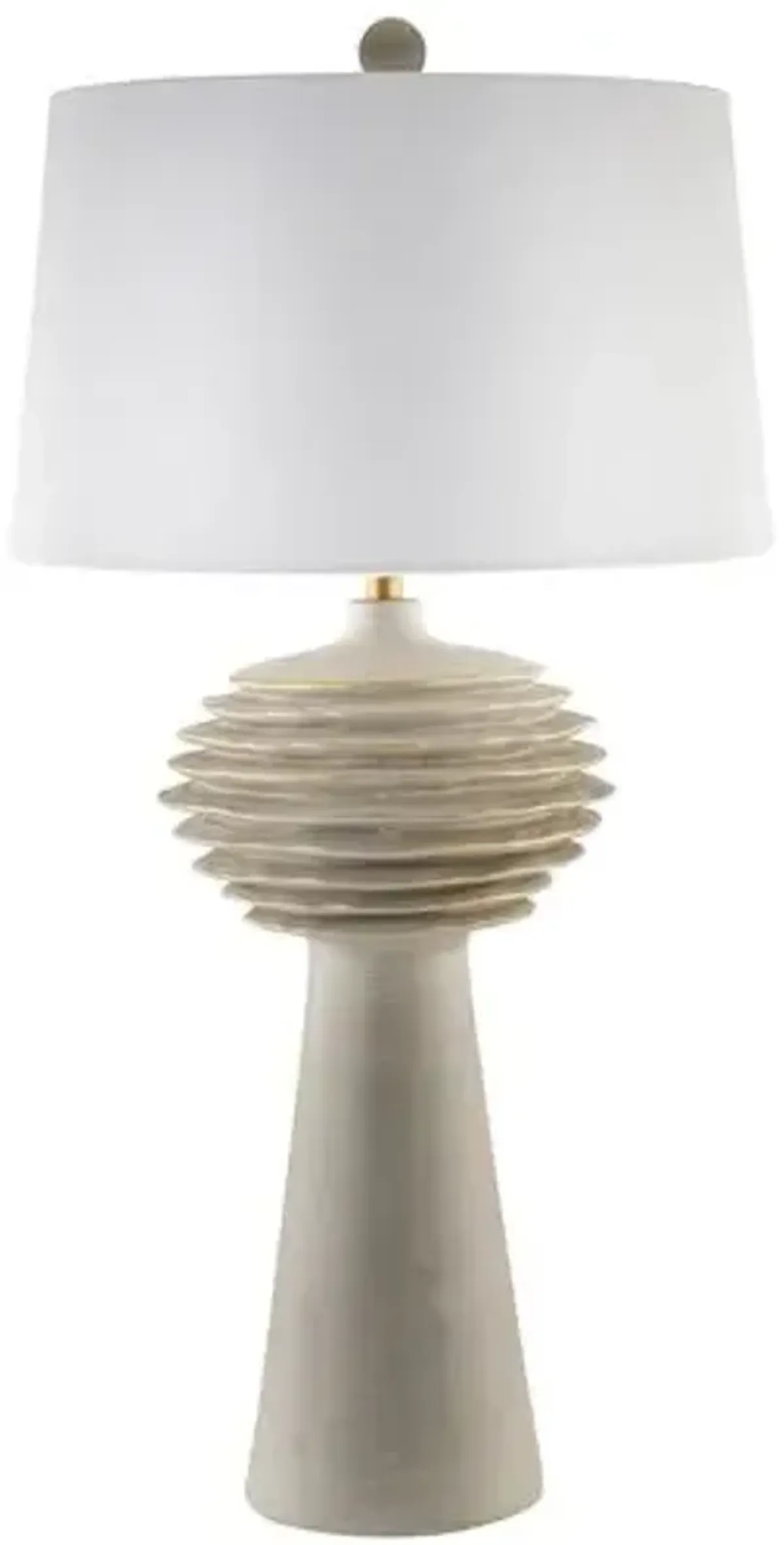 Kieran Resin Table Lamp - Gray