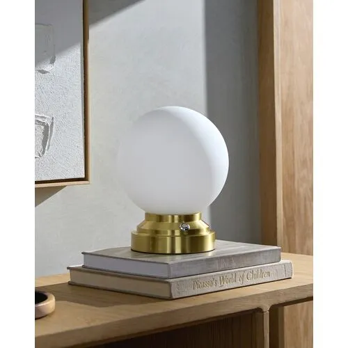 Jazzlyn Globe Accent Table Lamp - Gold - 10Hx8Wx8D in