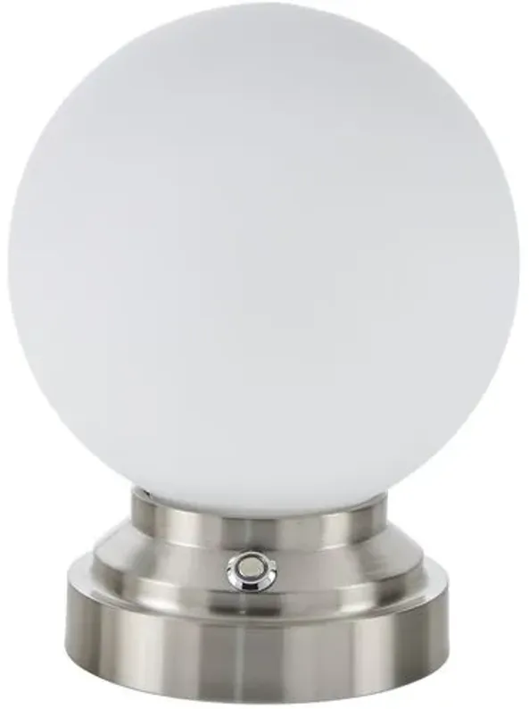 Jazzlyn Globe Accent Table Lamp - Silver - 10Hx8Wx8D in