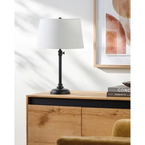 Knox Accent Table Lamp - Black - 28Hx13Wx13D in