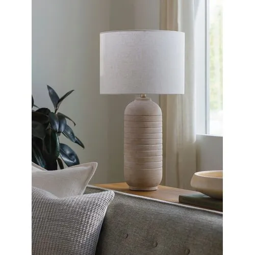 Ellerie Ceramic Table Lamp - Brown